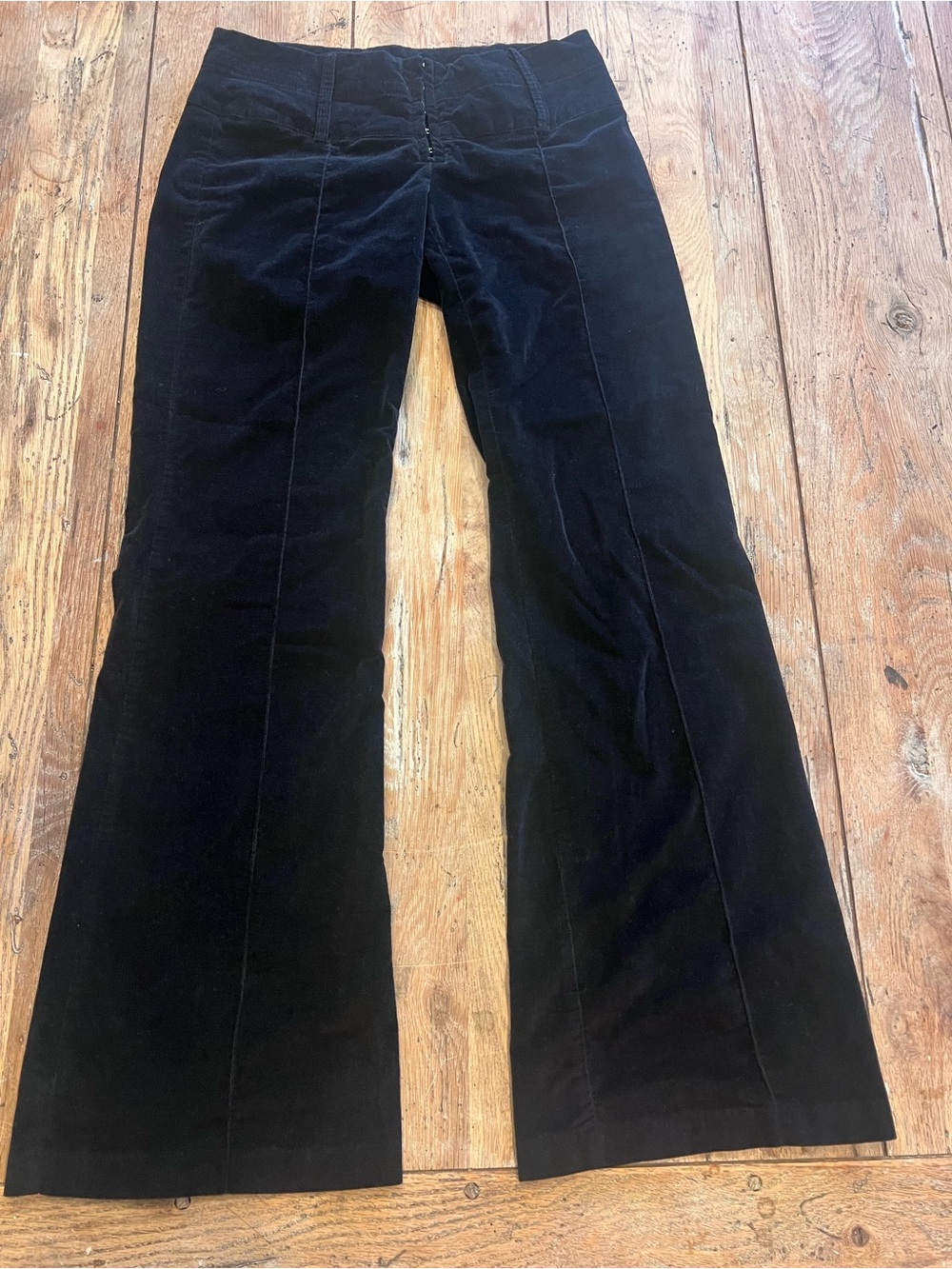 Vintage Charlotte Russe Women's Black Corduroy Bootcut Pants Stretch Low Rise 5
